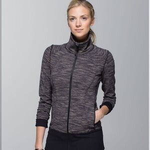 Lululemon Nice Asana Jacket Wee Are From Space Black Cashew/Black Size 6